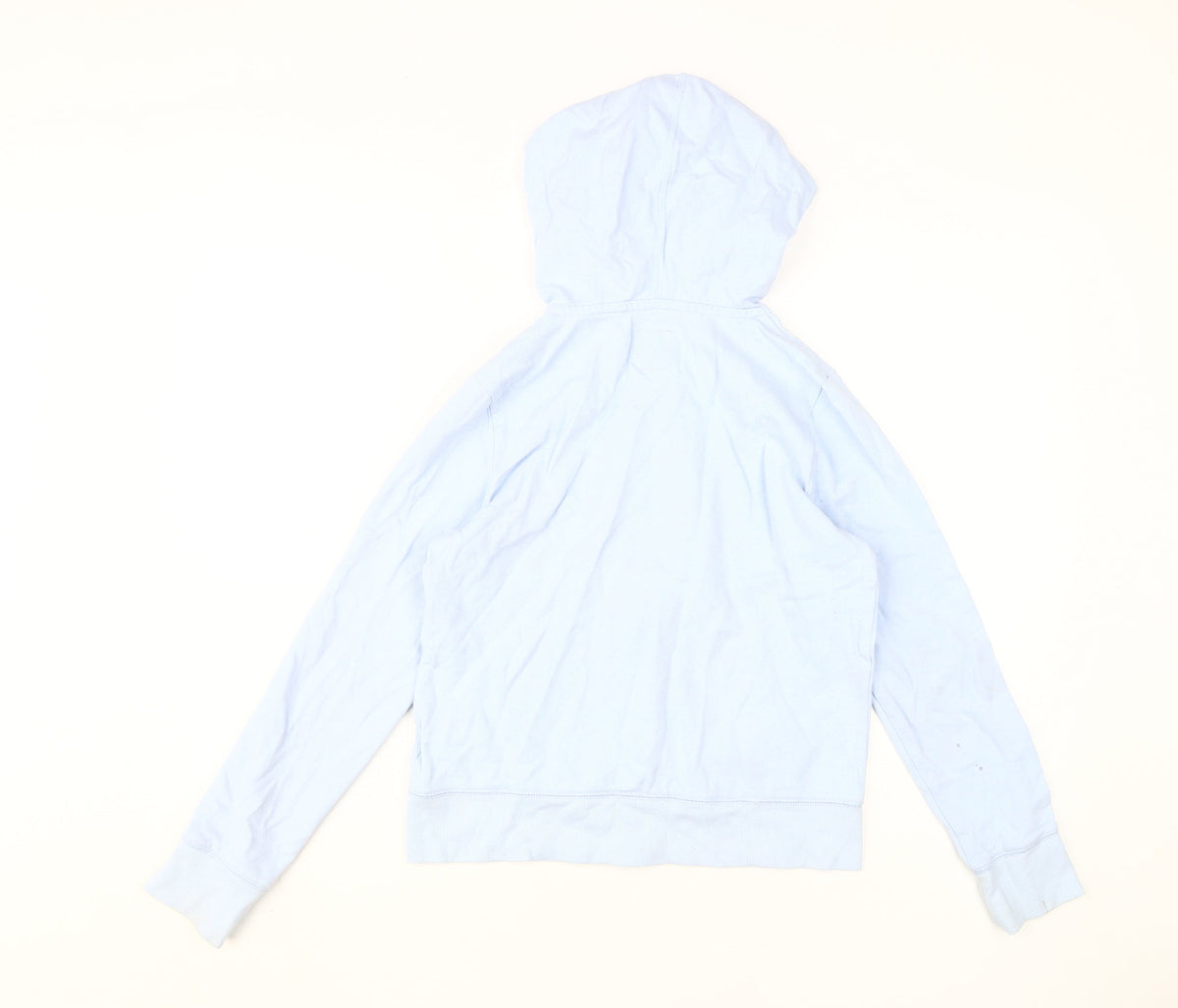 Back view of Gap girls’ blue full zip hoodie 2xl logo casual