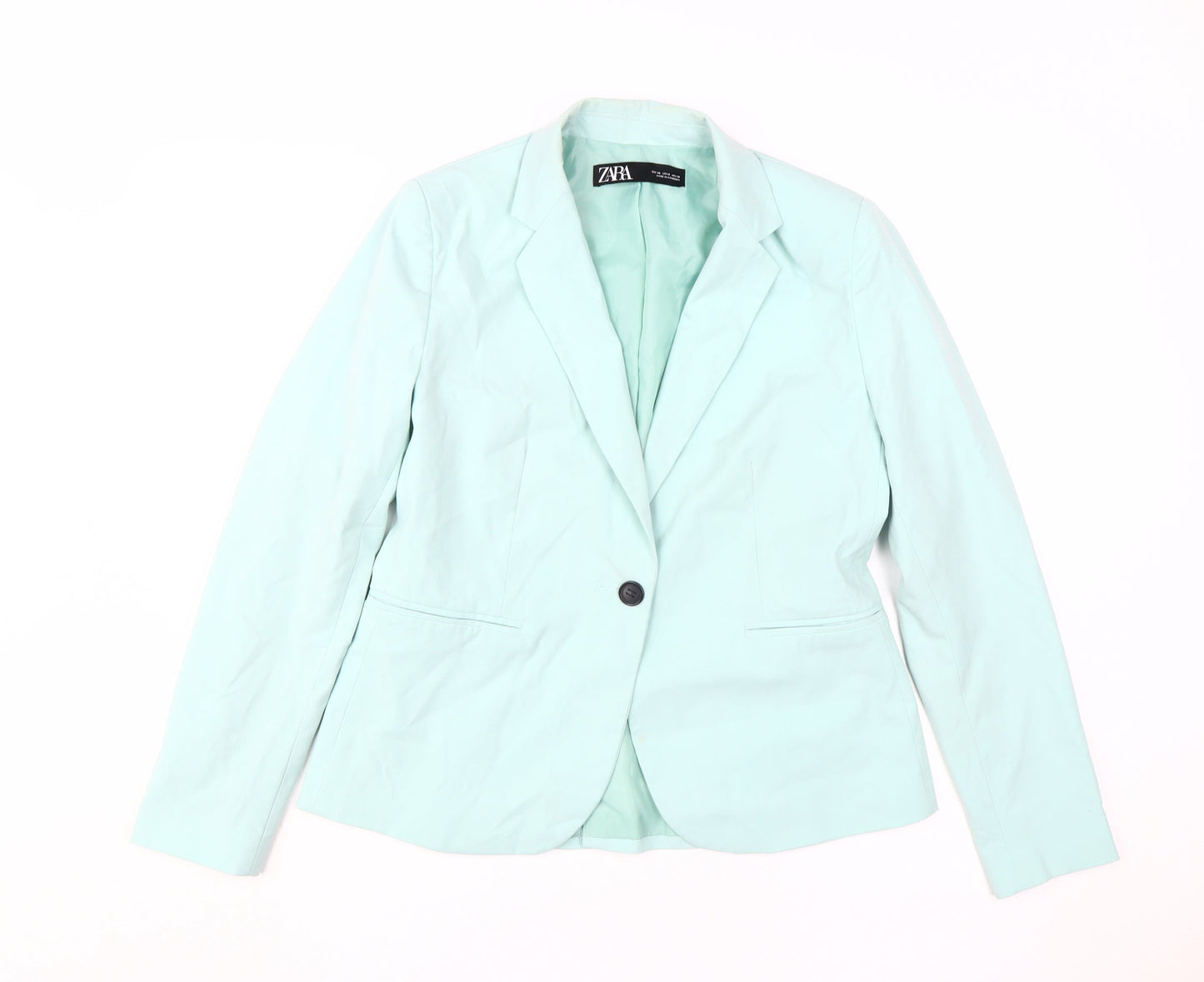 Zara Women’s Green Blouse Size 12, Classic Business Style