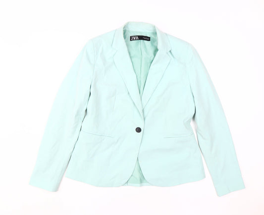 Zara Women’s Green Blouse Size 12, Classic Business Style