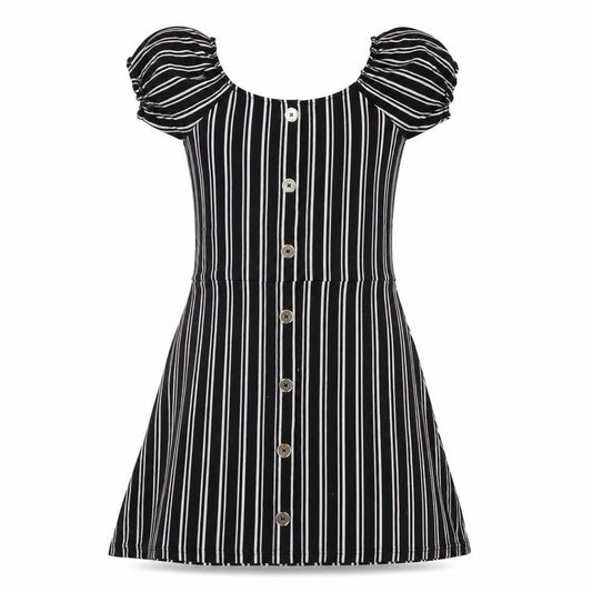 Firetrap Girls Black Striped Shift Dress - 11-12 Years