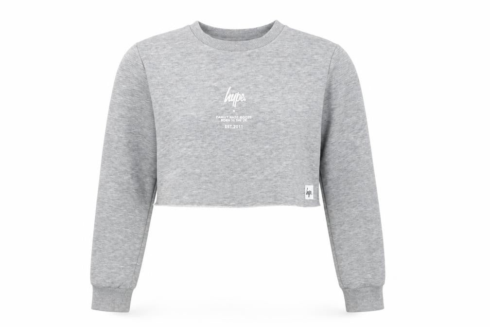 Hype Grey Cotton Women's Pullover Sweatshirt Size 6