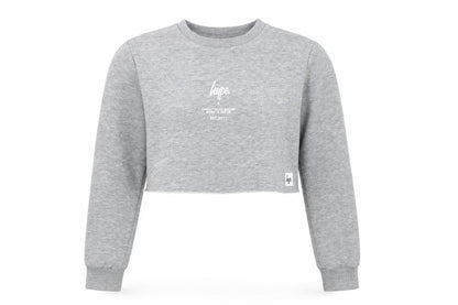 Hype Grey Cotton Women's Pullover Sweatshirt Size 6