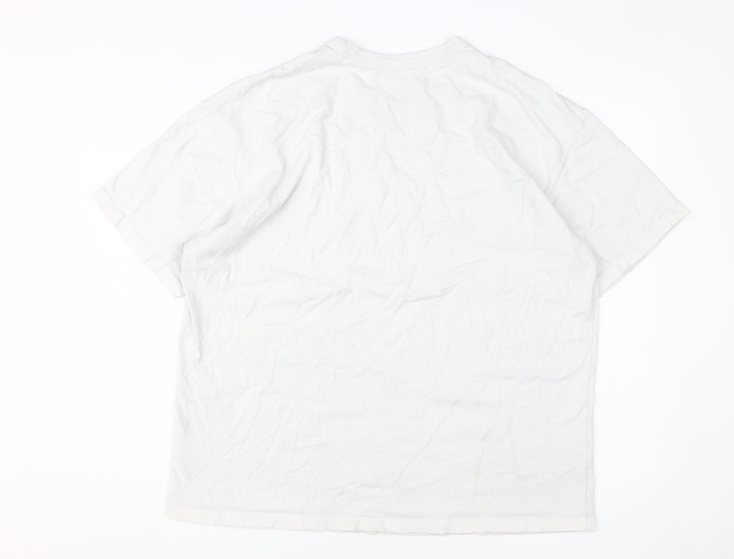 Nike Men's White 2XL Short Sleeve Cotton T-Shirt