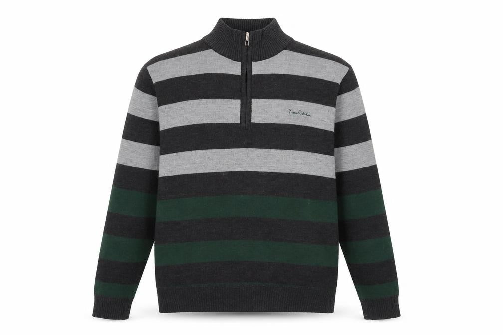 Pierre Cardin Men's M Striped Full Zip Jumper Multicoloured