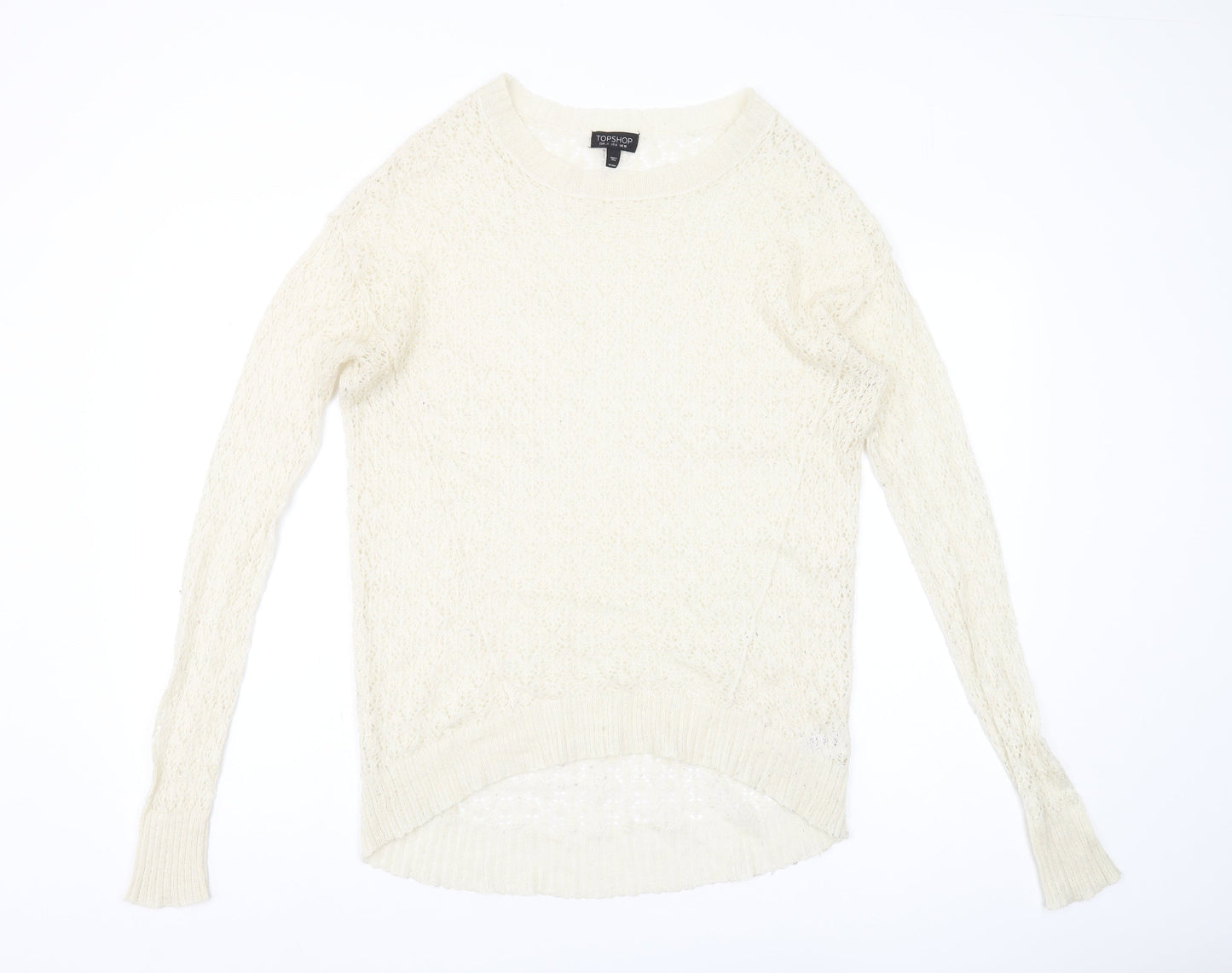 Topshop Women's Ivory Pullover Jumper UK 10