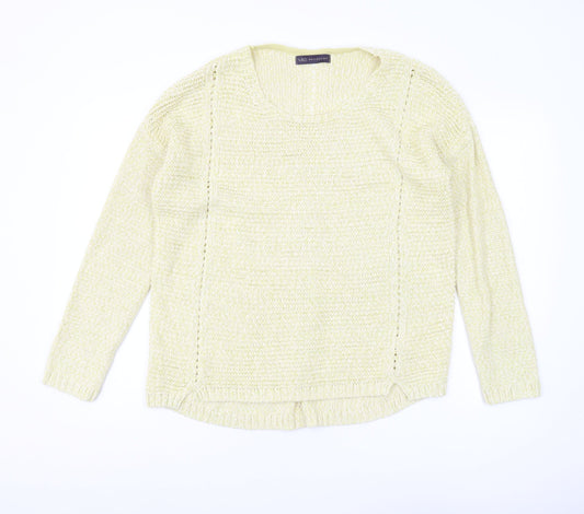 Marks and Spencer Women's Yellow Knitted Pullover Jumper - Size 16