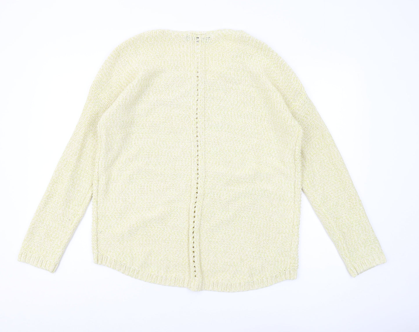 Marks and Spencer Women's Yellow Knitted Pullover Jumper - Size 16