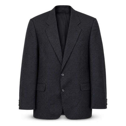 Label Tailoring Men's Black Striped Blazer 46L