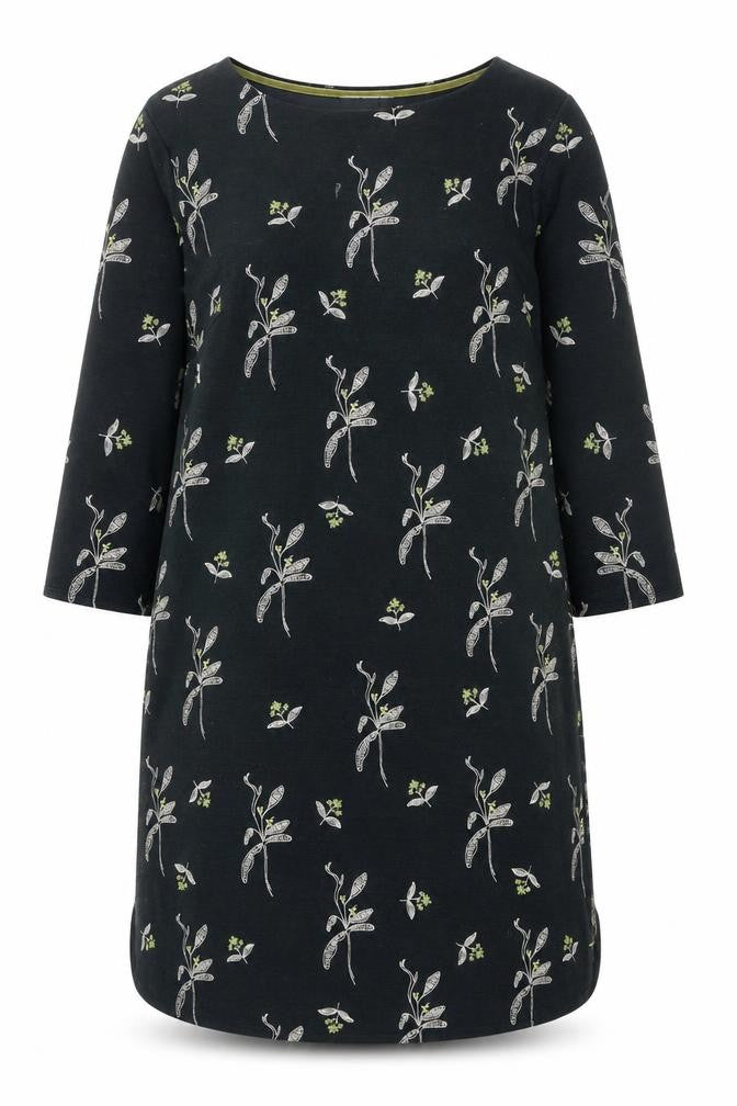 White Stuff Black Floral Shift Dress UK 8