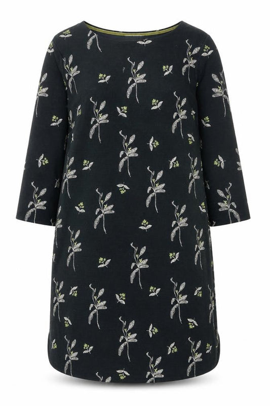 White Stuff Black Floral Shift Dress UK 8