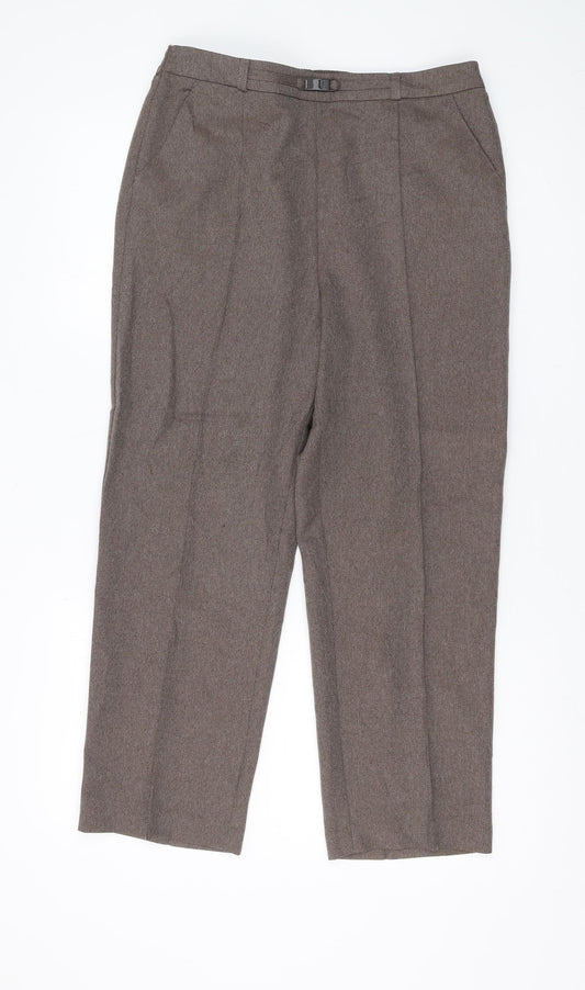 Honor Millburn Women's Brown Cropped Trousers Size 12
