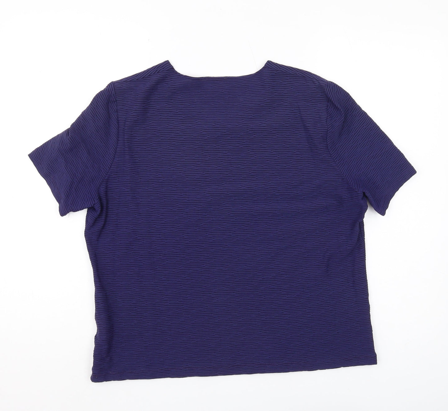 Eastex Women's Blue Crew Neck Regular Fit T-Shirt