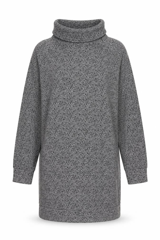 White Stuff Women's Grey Cowl Neck Shift Dress Size 12