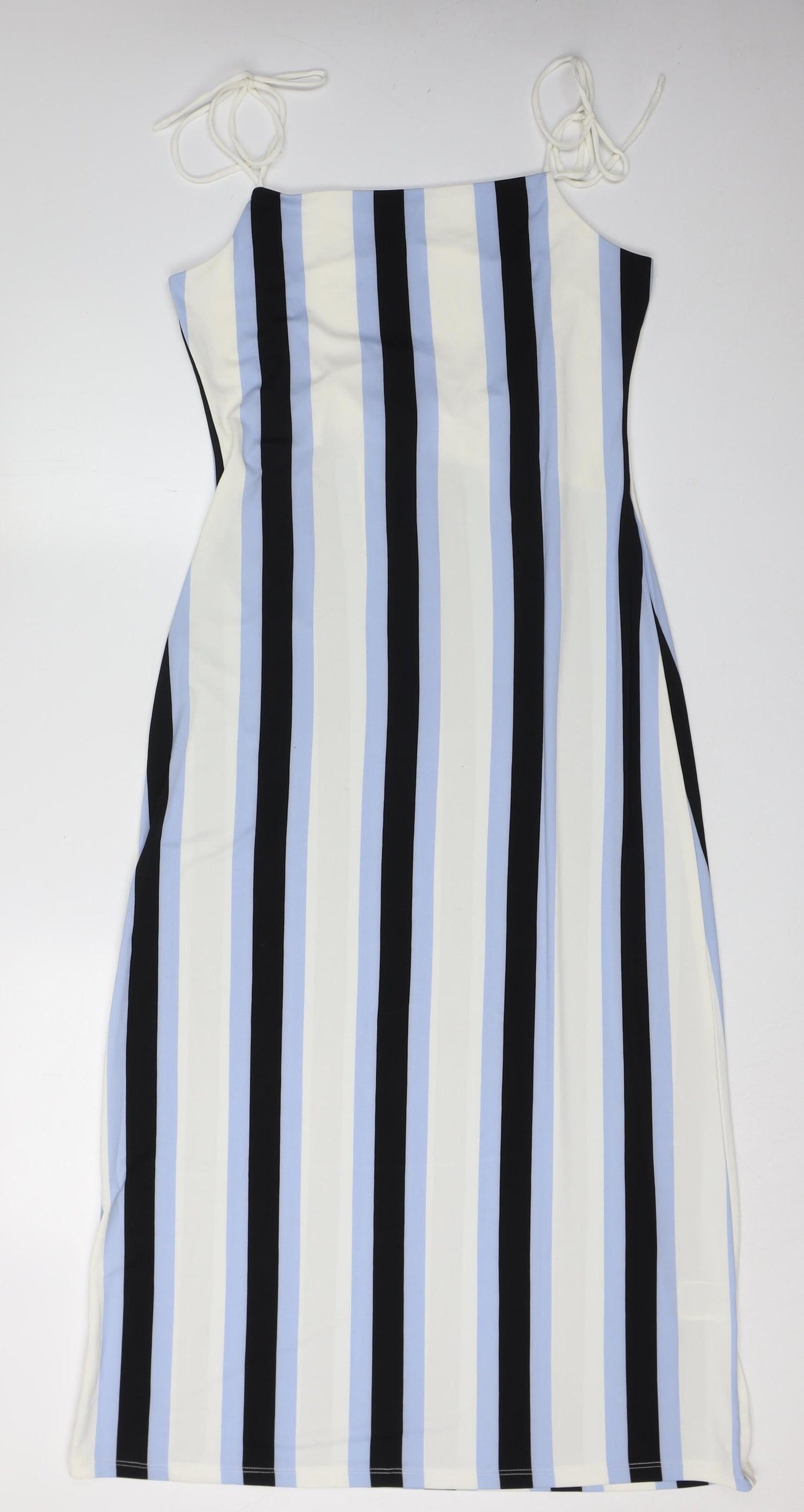 H&M Women's Multicoloured Striped Slip Dress M