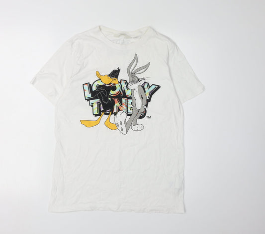 H&M Boys White Looney Tunes Graphic T-Shirt, Size 12-13 Years