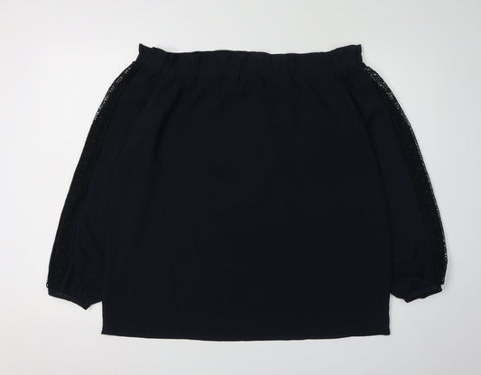 Next Women's Black Off-Shoulder Blouse, UK 16