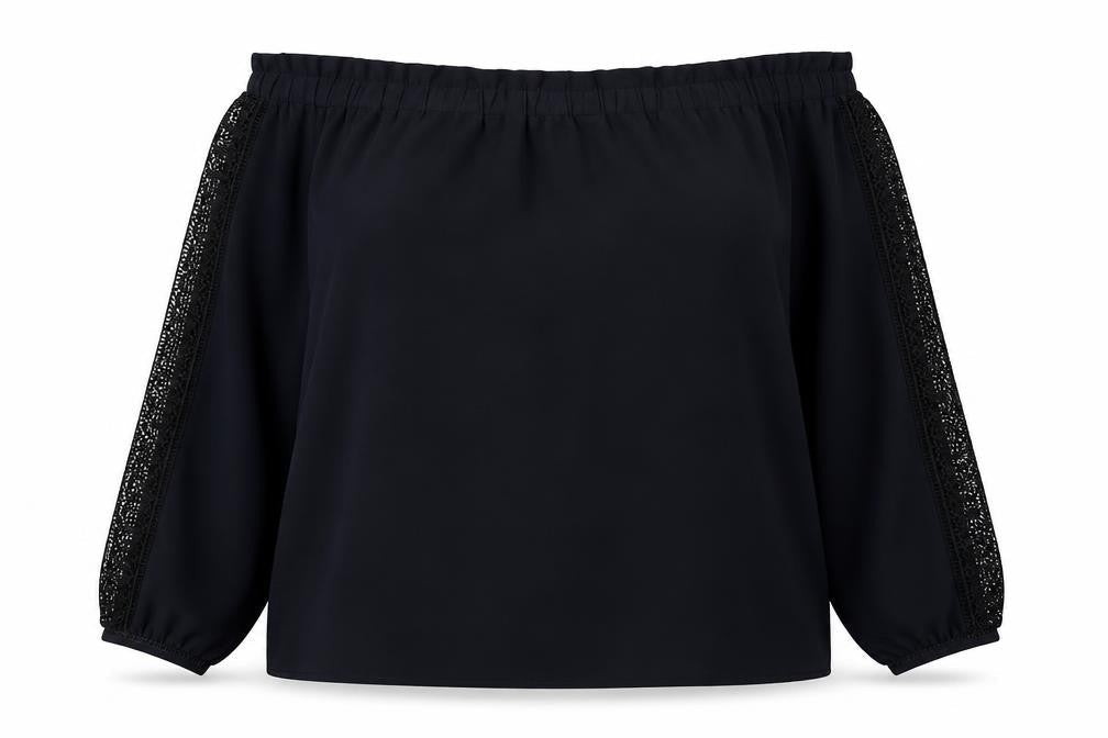 Next Women's Black Off-Shoulder Blouse, UK 16