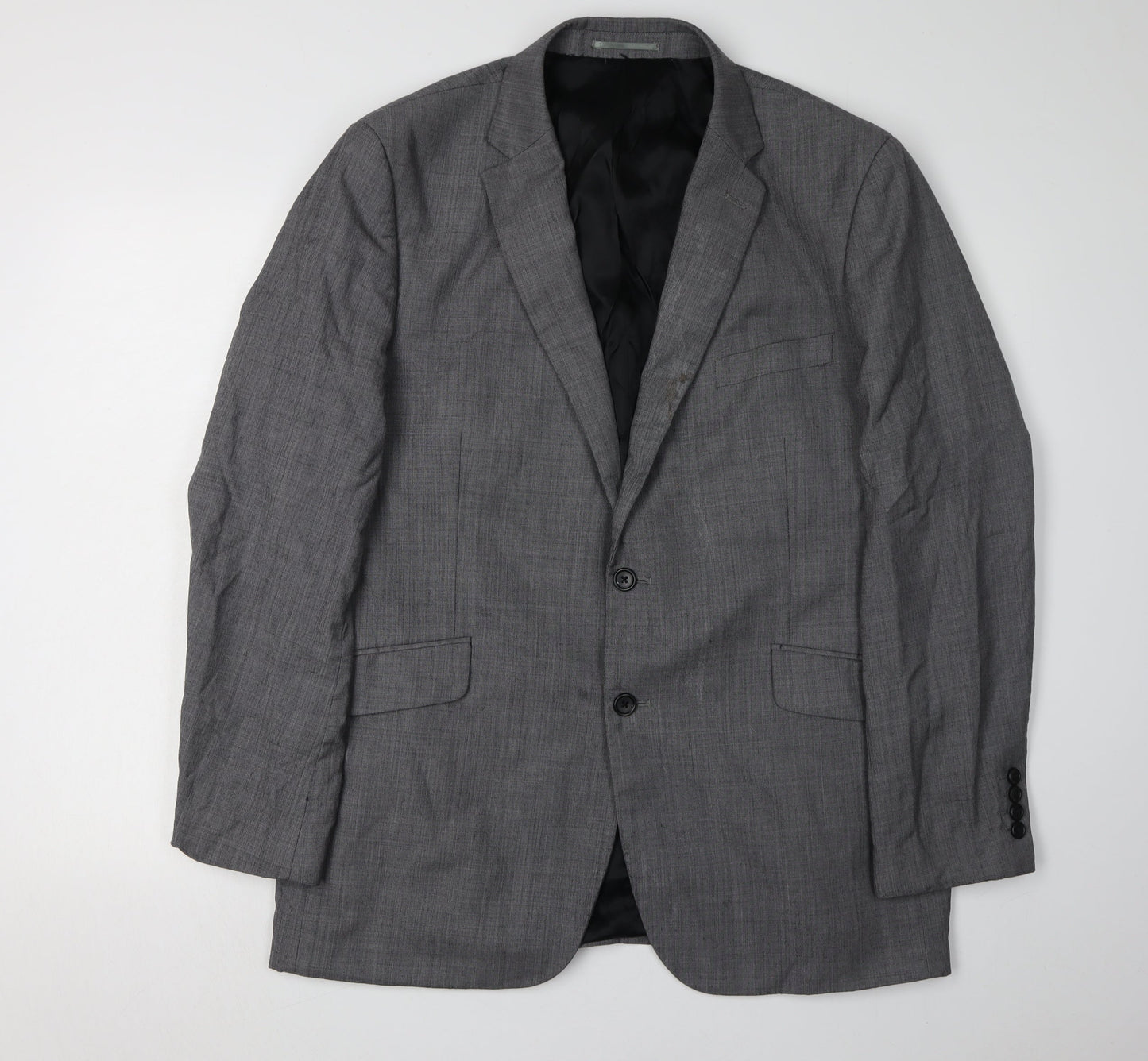 Brook Taverner Grey Men's Blazer, 42R, Notch Lapel, Wool
