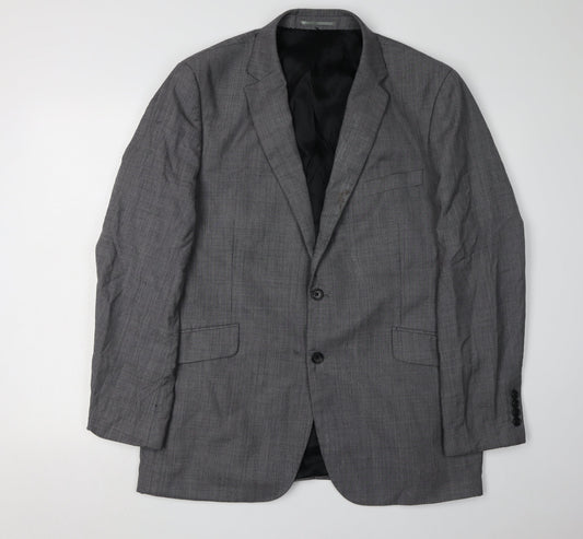 Brook Taverner Grey Men's Blazer, 42R, Notch Lapel, Wool