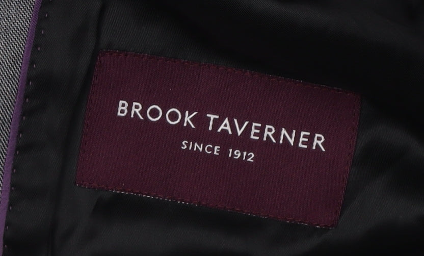 Brook Taverner Grey Men's Blazer, 42R, Notch Lapel, Wool