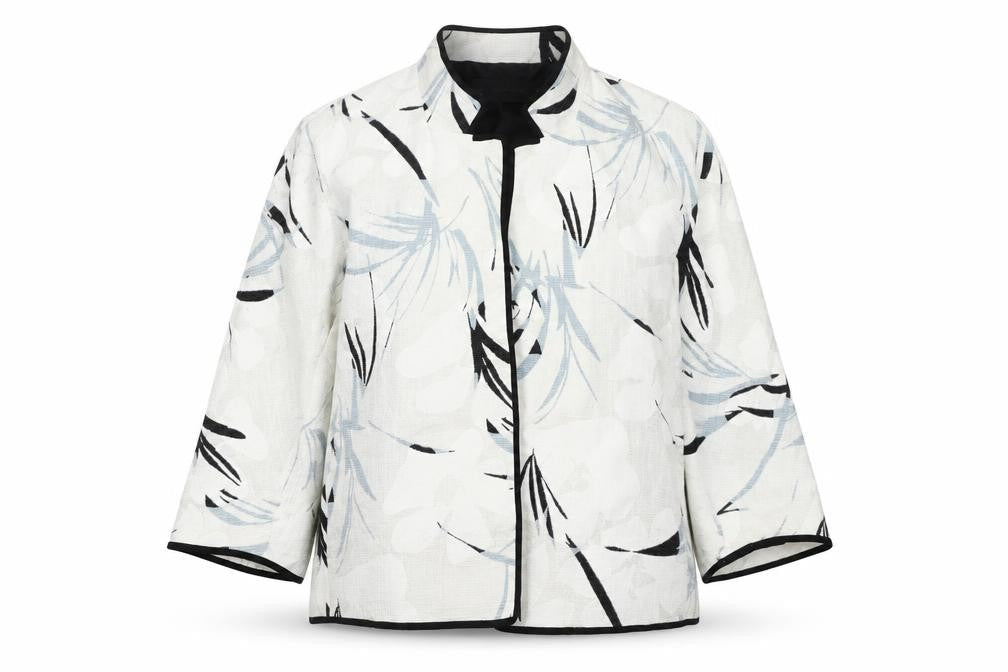 Zara Basic Women's White Floral Blazer Jacket