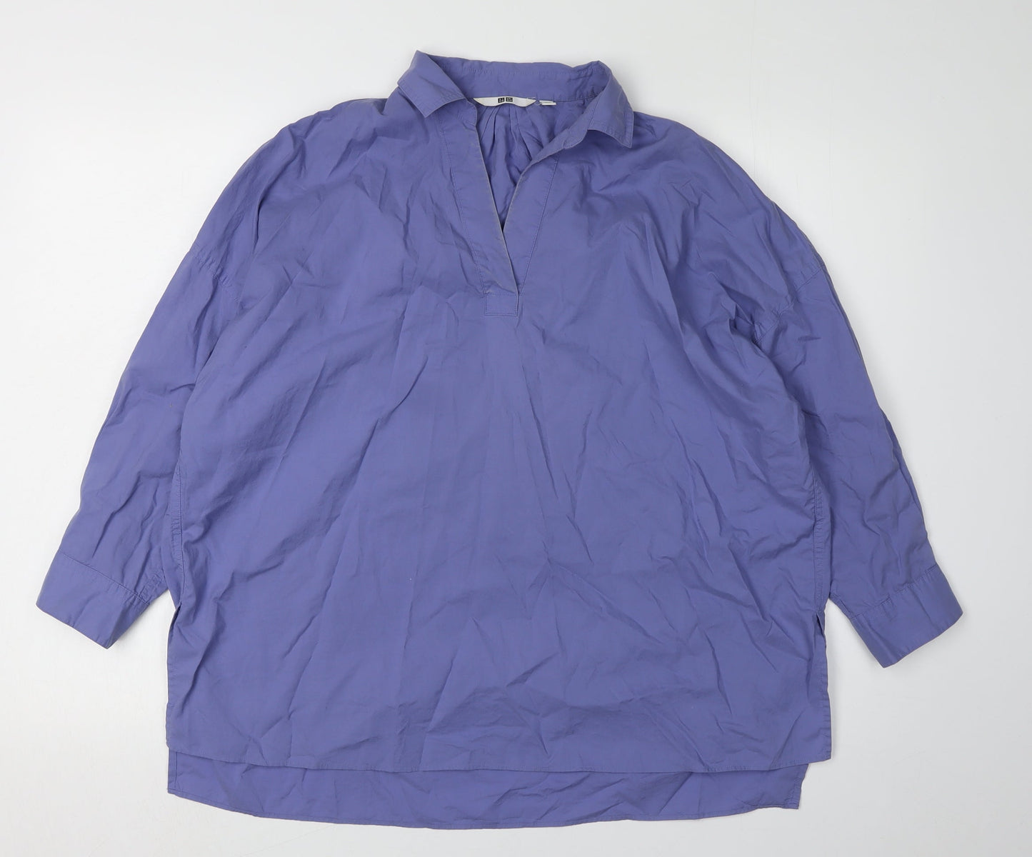 Uniqlo Women's Purple Blouse M Long Sleeve Casual