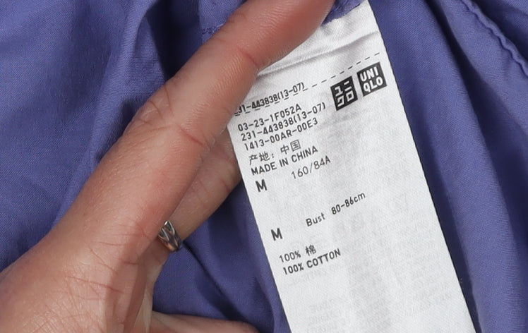 Uniqlo Women's Purple Blouse M Long Sleeve Casual