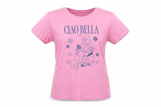 Disney Women's Pink T-Shirt L Casual Breathable