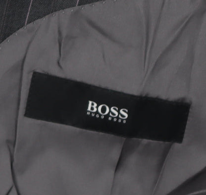 Hugo Boss Men's Black Striped Blazer 38 Regular