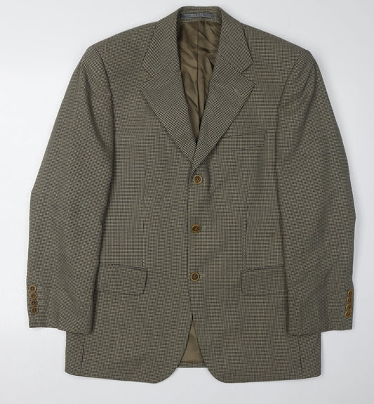 Louis Feraud Men's Brown Check Blazer Size 48S