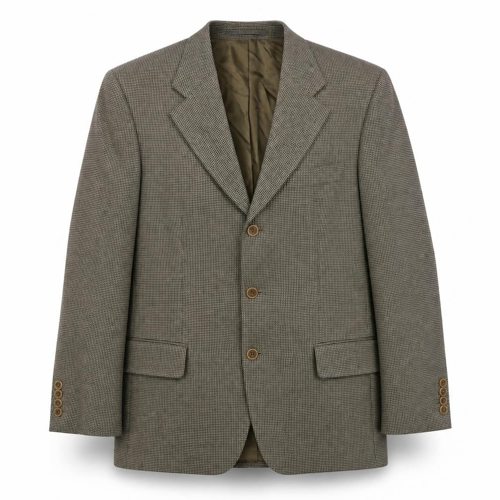 Louis Feraud Men's Brown Check Blazer Size 48S