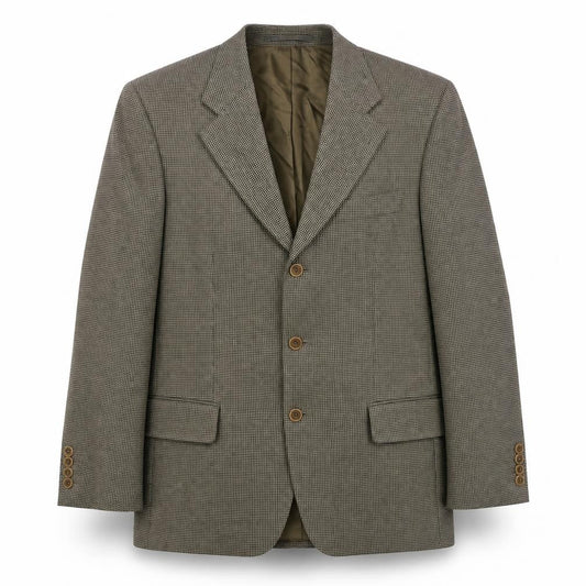 Louis Feraud Men's Brown Check Blazer Size 48S