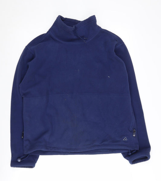Adidas Women's Blue Fleece Pullover Sweatshirt Size 16