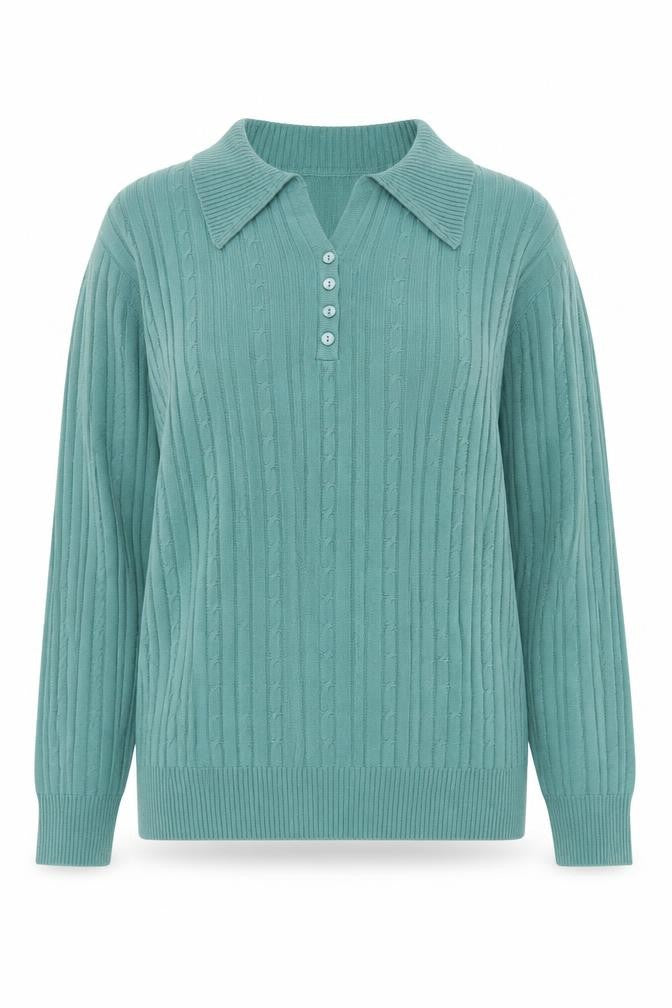 Honor Millburn Women's Green Henley Jumper M