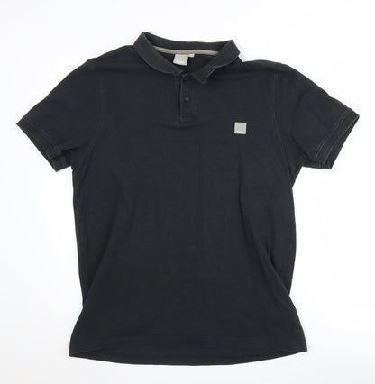 Additional front view of Bench Black polo Shirt, size L