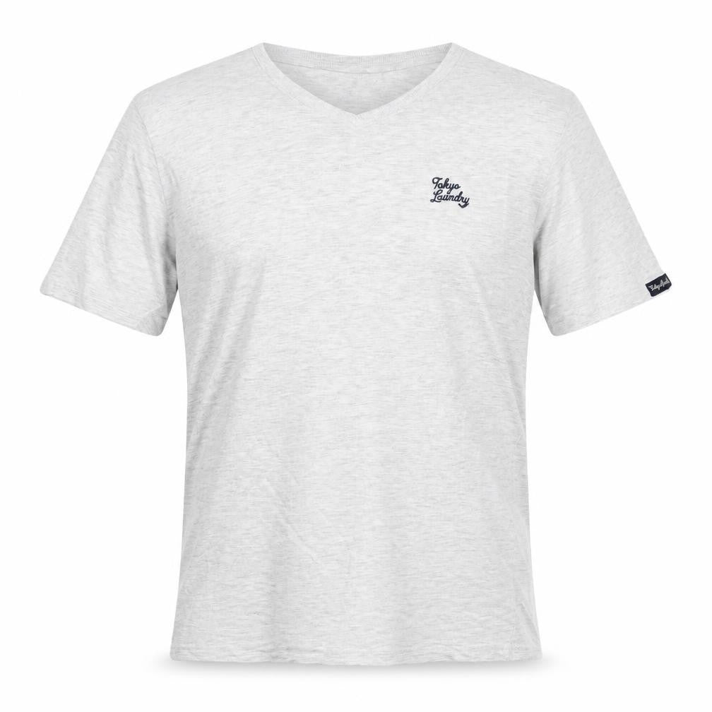 Tokyo Laundry Men's Grey V-Neck T-Shirt, M