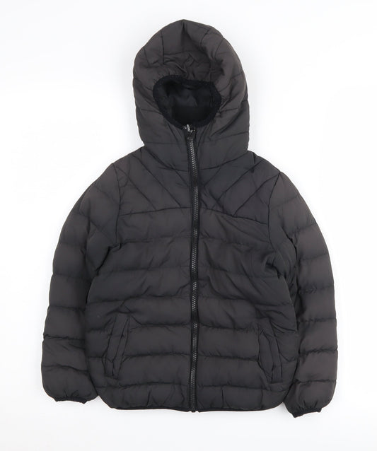 Next Boys Black Puffer Jacket 5 Years with Hood
