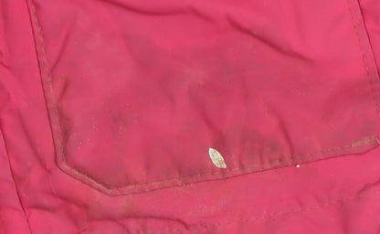 Close-up detail of Trespass Pink girls’ parka jacket 5-6 years