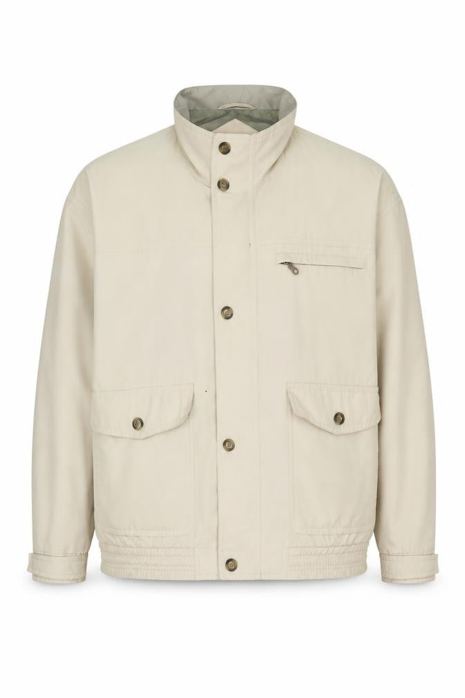 Avanti Men's Beige Basic Jacket Size 44 in, Full Zip, Pockets