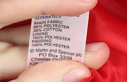 Marks & Spencer Women's Red Puffer Jacket Size S