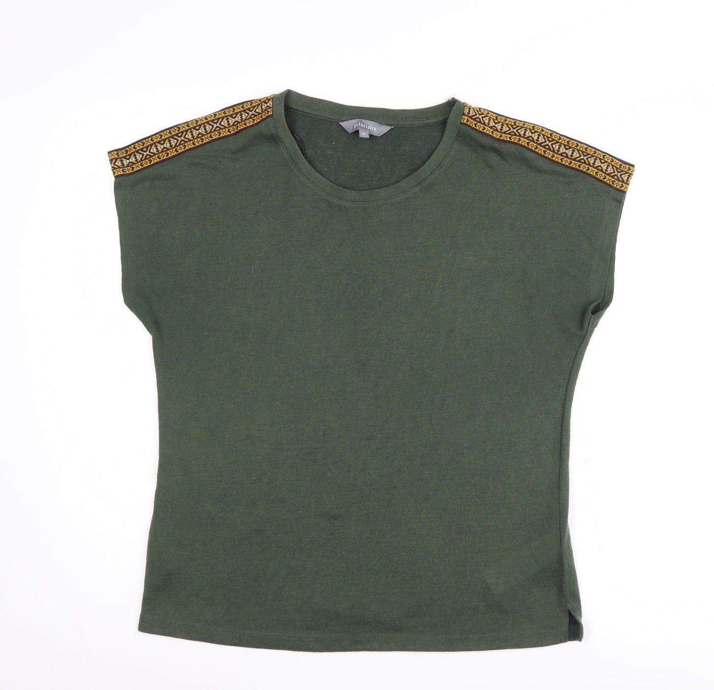 Principles Women's Green T-Shirt Size 10 Sleeveless Casual
