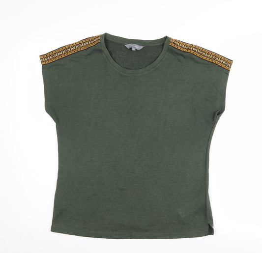 Principles Women's Green T-Shirt Size 10 Sleeveless Casual