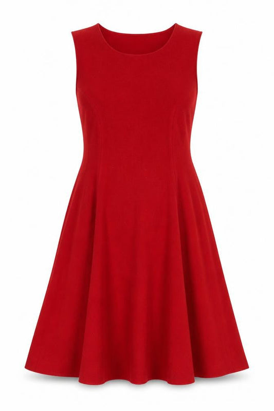 Hobbs Red A-Line Wool Dress - Women's Size 14