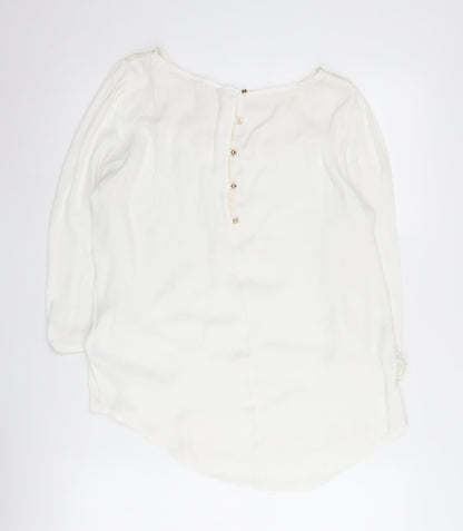 Back view of ESPRIT Women's Ivory Tunic Blouse UK 12