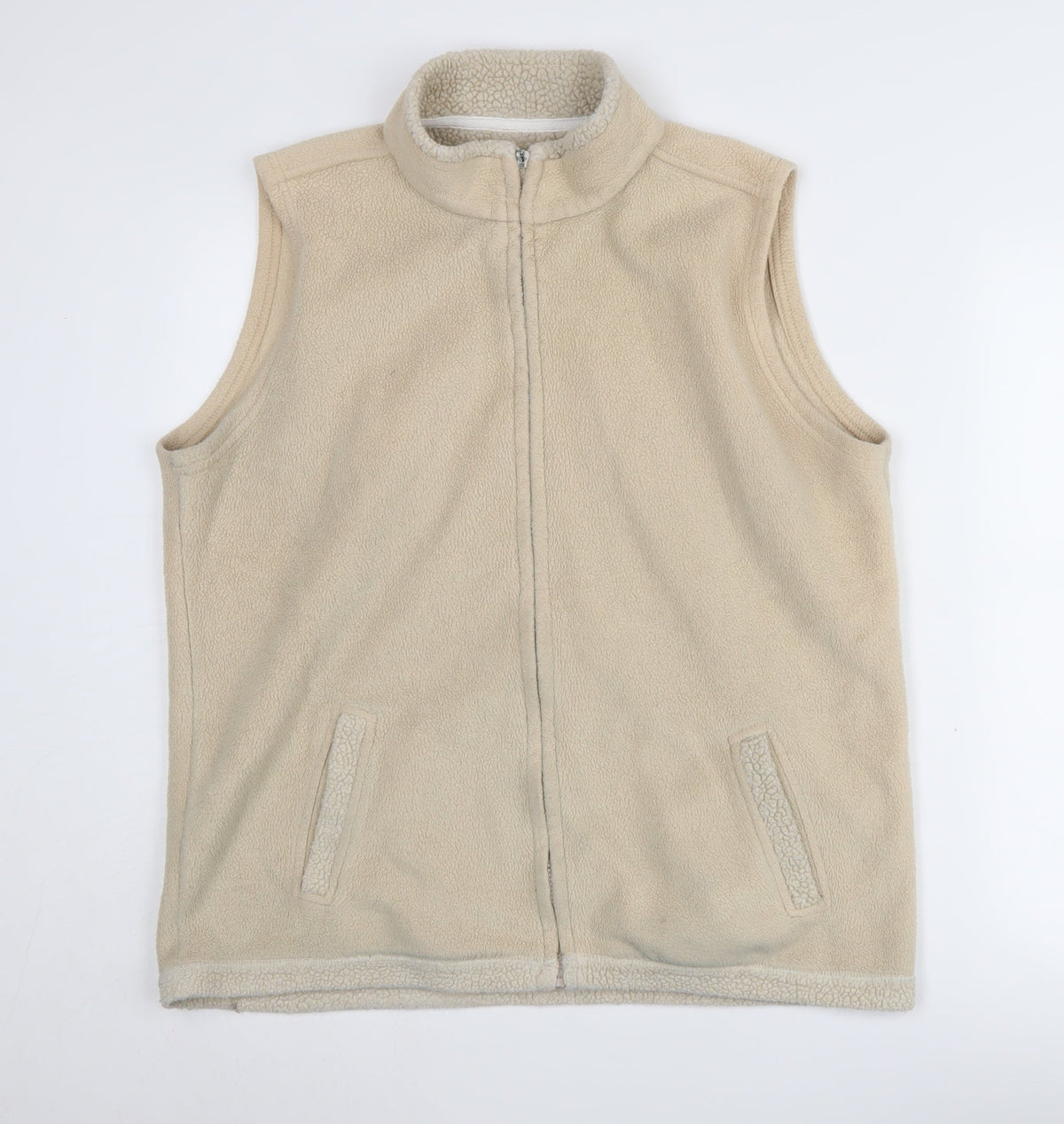 EWM Women's Beige Fleece Waistcoat Size 18 Casual