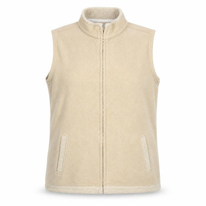 EWM Women's Beige Fleece Waistcoat Size 18 Casual