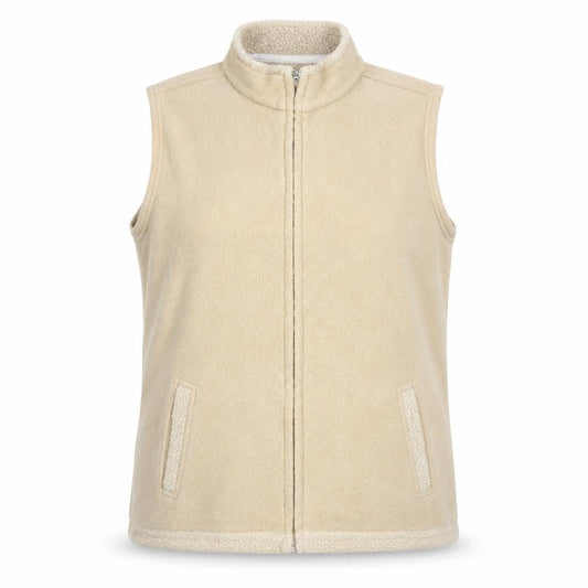 EWM Women's Beige Fleece Waistcoat Size 18 Casual