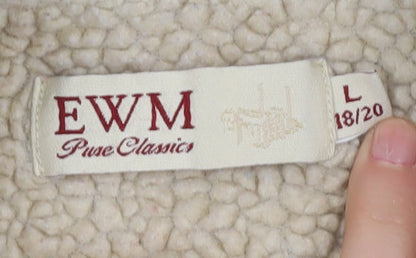 EWM Women's Beige Fleece Waistcoat Size 18 Casual