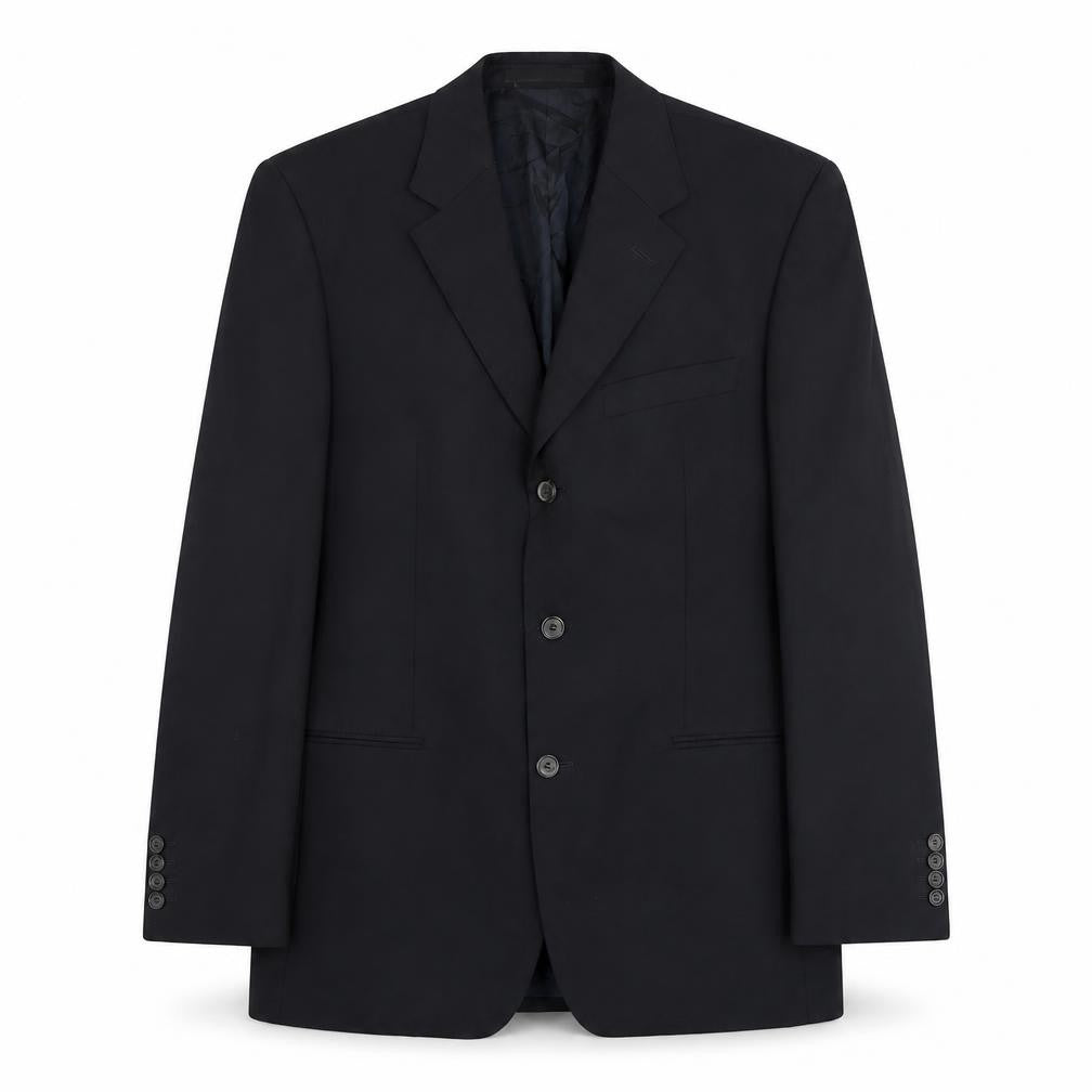 Hugo Boss Men's Black Wool Blazer, 38R Fit, 3-Button