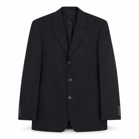 Hugo Boss Men's Black Wool Blazer, 38R Fit, 3-Button